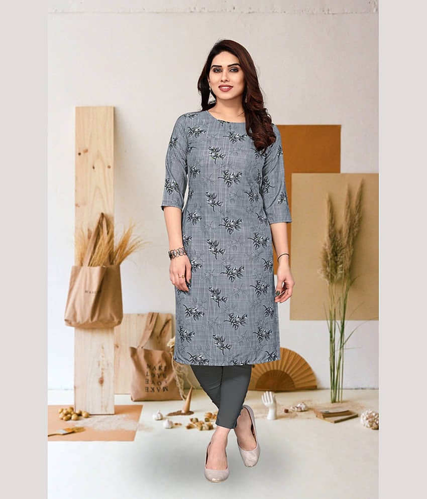 KETAKI FASHION Pack of 1 Crepe Printed Straight Women's Kurti - ( Multicolor )