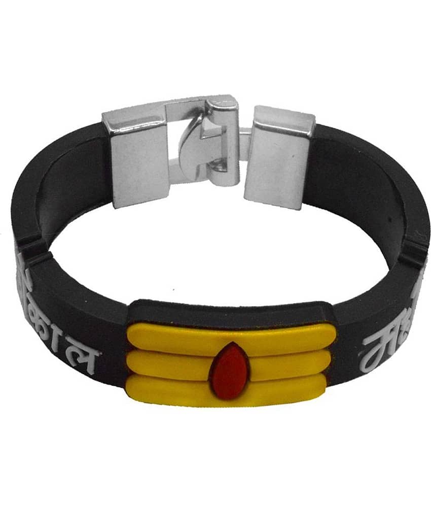 PAYSTORE Loard Shiv Mahakal Multicolor Silicon Bracelet