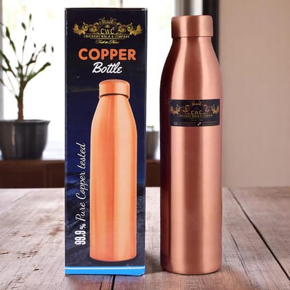 Copper Water Bottle Recommended By Doctors 900 Ml Brown