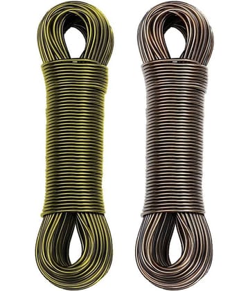 20 Meter Multi use Anti rust PVC Coated Stainless Steel Wire Rope for Hanging Drying Clothes (Pack of 2)