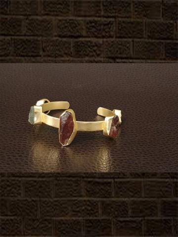 Smoky maroon 5 natural stone adjustable handcuff