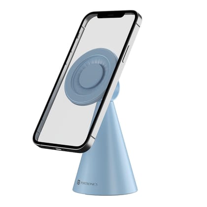 Portronics Mogun 5 Compatible with Magsafe only, Magnetic Universal Phone Holder (Blue)