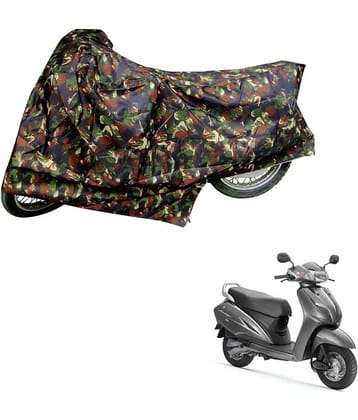 AutoRetail Dust Proof Two Wheeler Polyster Cover for Honda Activa 3G (Mirror Pocket, Jungle Color)