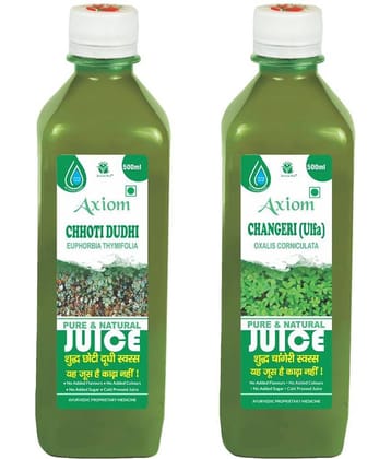 Axiom Chhoti Dudhi Juice(500Ml) + Changeri Juice 500Ml Ayurvedic Juice Combo Pack
