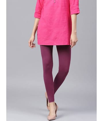 TCG - Purple Cotton Blend Women's Leggings ( Pack of 1 )