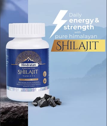 Hindratan Shilajit Tablets Powerful for Immunity for Men & Women 60 Tablets ( Pack of 1)