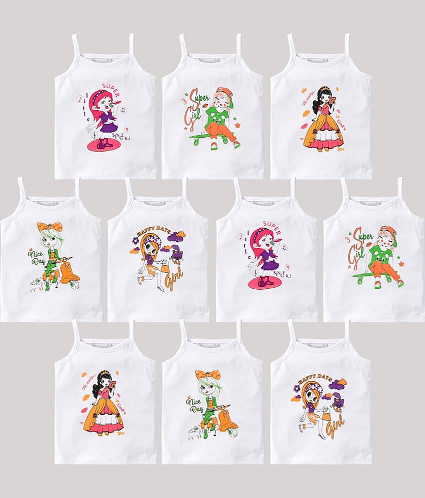 HAP Pack of 10 Girls Cotton ( White )