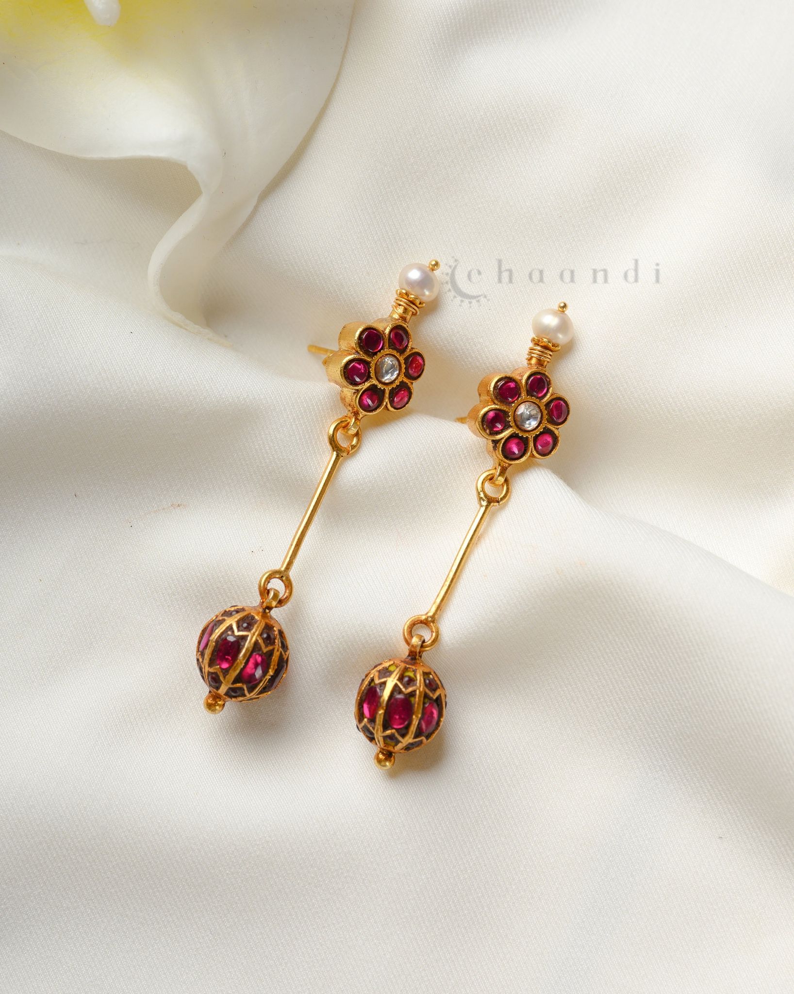 Gold Polish Silver Earrings CHE2057