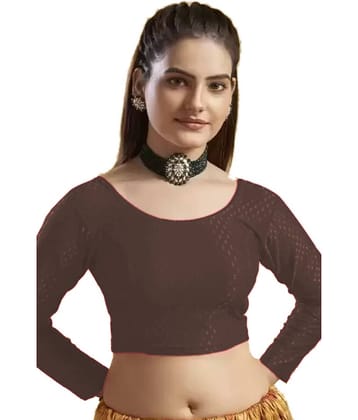 Laadli Coffee Readymade without Pad Cotton Blend Women's Blouse ( Pack of 1 )