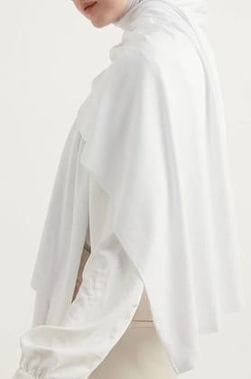 Premium Jersey Hijab - White