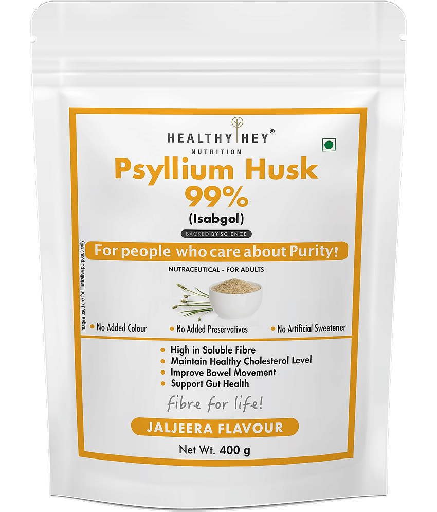 HEALTHYHEY NUTRITION Psyllium Husk 99% - Jaljeera Flavour 400 gm Powder