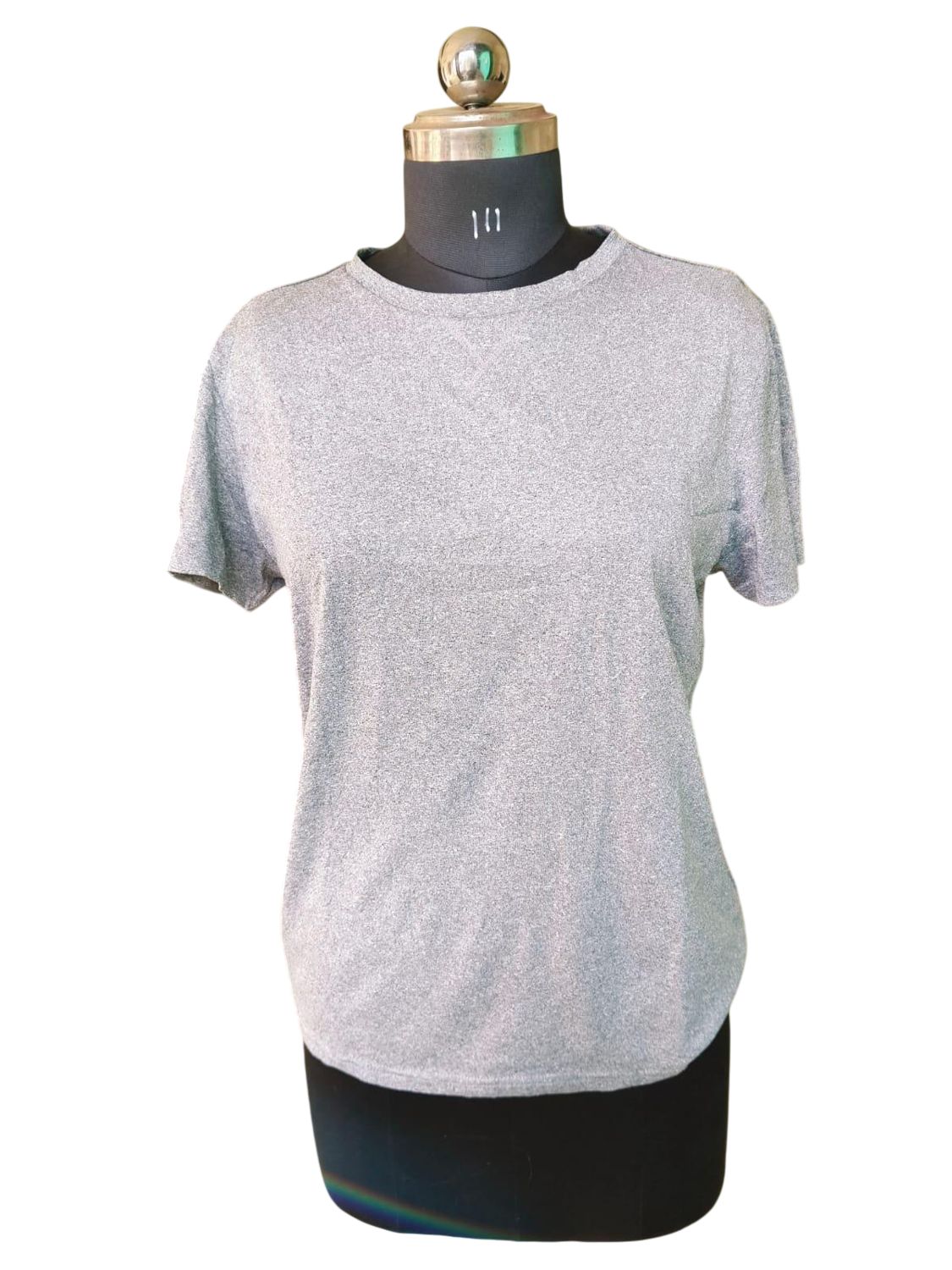 Stylish Stretchable Gray Crew Neck T-Shirt for Casual Wear