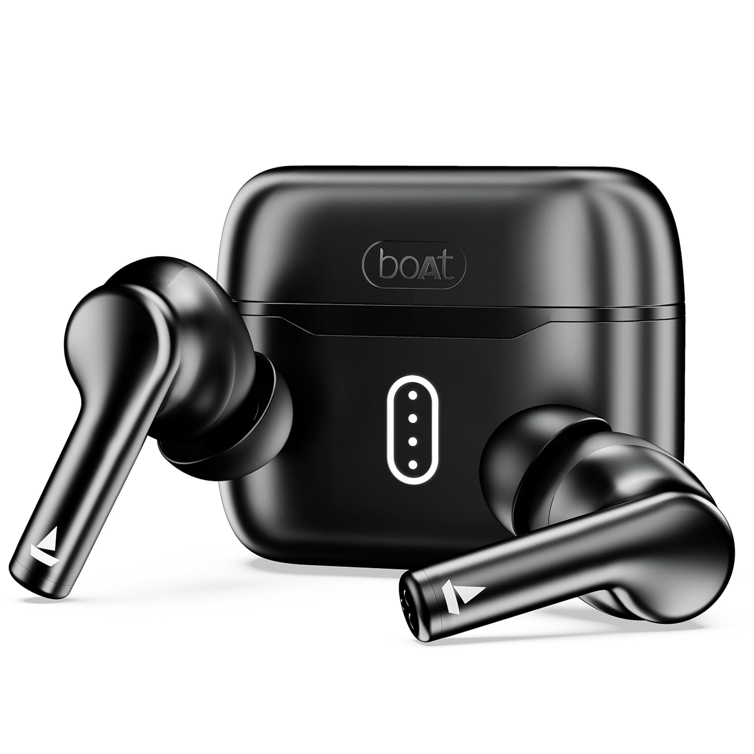 boAt Airdopes 141 Pro Buds, 13mm Drivers, Metallic Finish, 60HRS Battery, 4Mics ENx, Fast Charge, IPX5, v5.3 Bluetooth Earbuds, TWS Ear Buds Wireless Earphones with mic (Obsidian Black) boAt Airdopes 141 Pro Buds, 13mm Drivers, Metallic Finish, 60HRS Bat