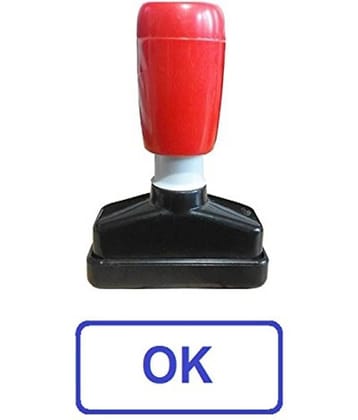 Dey 's Stationery Store OK Pre-Inked Rubber Stamp Office Stationary Message - OK ( Blue Pack of1 )