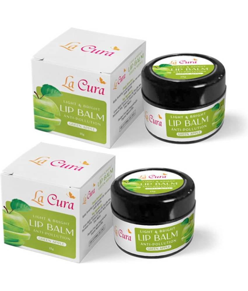 La Cura Herbal Light & Bright Anti-Pollution Lip Balm | Pack of 2