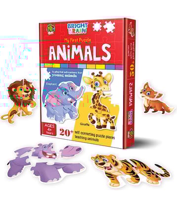 The Book Tree Animals Puzzle 20+ Big Size Piece Jigsaw Puzzle for Preschoolers, Educational Toy for Learning Animals, Gifts for Kids Ages 3 to 6