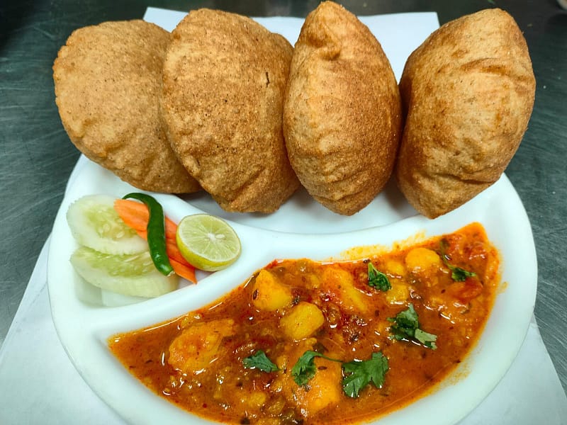 Poori Bhaji (Mixed Millets)
