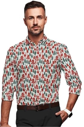 Men's Cotton Blended Printed Full Sleeve Shirt (Multicolor, L)-PID53461 Men's Cotton Blended Printed Full Sleeve Shirt (Multicolor, L)-PID53461