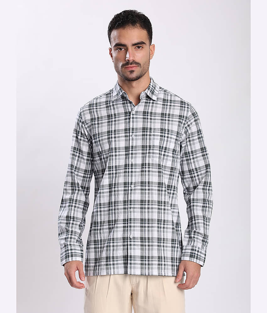 IVOC 100% Cotton Regular Fit Checks Full Sleeves Men's Casual Shirt - Multicolor ( Pack of 1 )