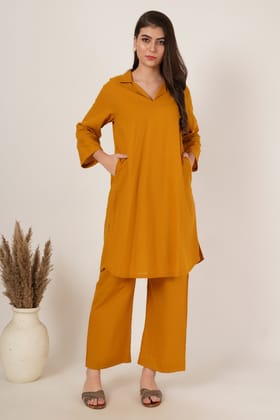 Mustard Yellow Tunic Co-Ord Set Of 2-S