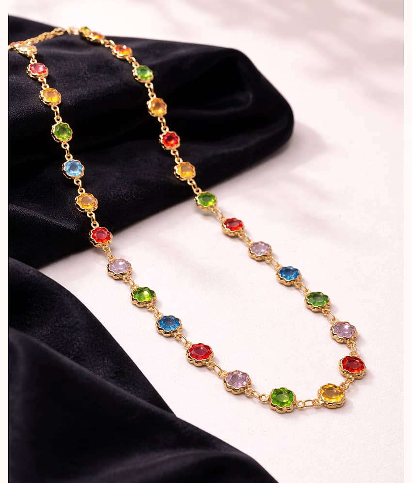 JIPPA Multi Color Metal Necklace ( Pack of 1 )