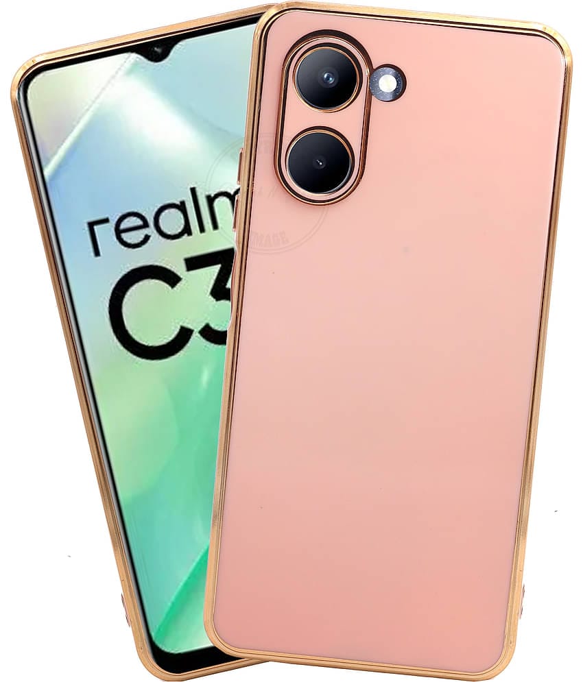 VAKIBO Plain Cases Compatible For TPU Glossy Cases Realme C33 ( )