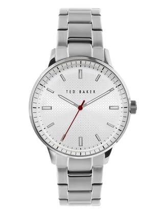 Ted Baker Men Silver-Tone Wrist Watch - BKPCSF111-Silver