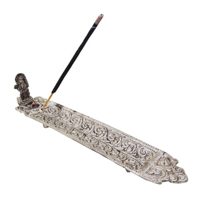 Aluminium Leaf Shape Agarbatti Stand Holder for Pooja & Home Fragrance, Height : 1.5 Inch (ASMAS236 S)