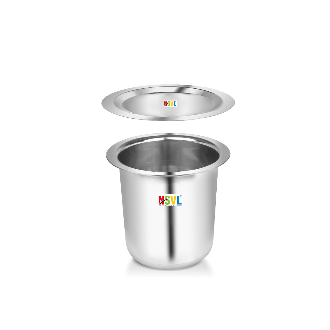 NSVL Stainless Steel Milk Pot with Lid | Steel Milk Boiler Container | Milk Boiling Vessel Gunj for Kitchen (1500 ML)