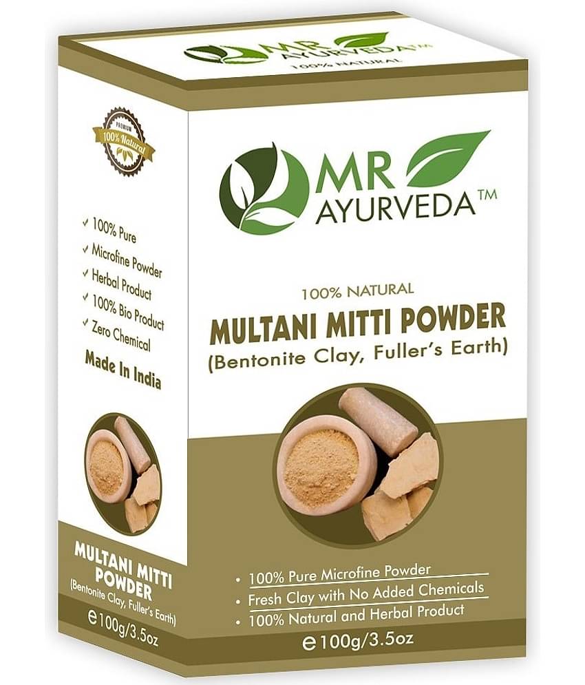 MR Ayurveda 100% Herbal Multani Mitti Powder Face Pack Masks 100 gm