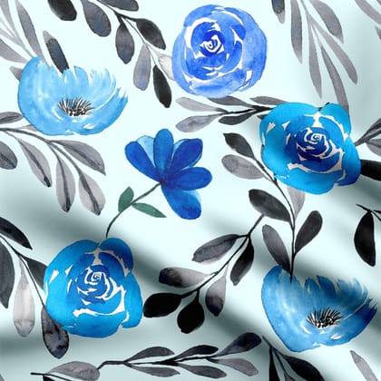 Blue floral 0.2-Poly Canvas