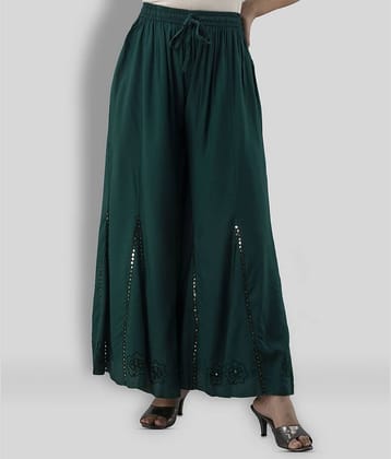 FABRR - Maroon Rayon Flared Women's Palazzos ( Pack of 1 )