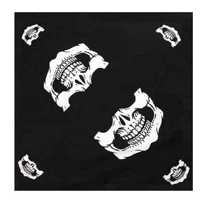 VOICI France Unisex face wrap Bandana Headband Neckerchief Hair Band Headwrap Black Black Color cotton blend free size - Balck