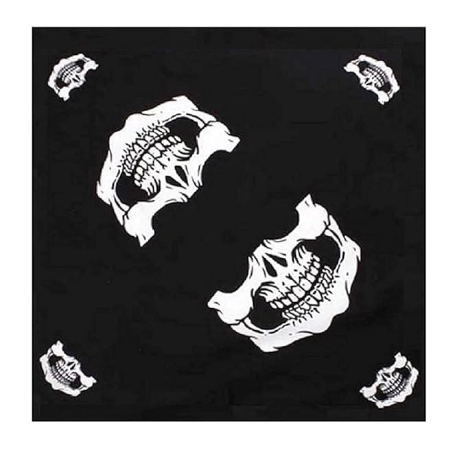 VOICI France Unisex face wrap Bandana Headband Neckerchief Hair Band Headwrap Black Black Color cotton blend free size - Balck