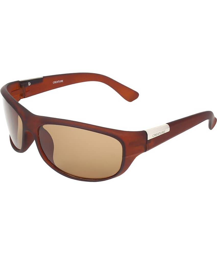 Creature - Brown Wrap Around Sunglasses ( SUN-117 )