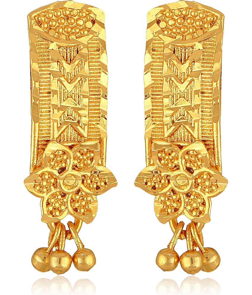 VIVASTRI Golden Stud Earrings ( Pack of 1 )