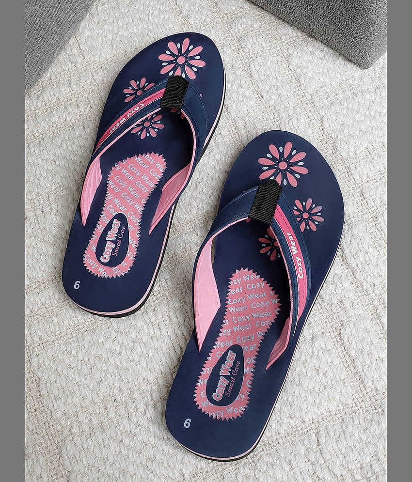Cozy Wear Blue Women's Thong Flip Flop