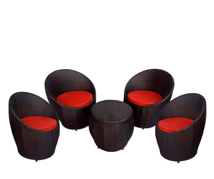Patio Outdoor Garden Wicker Chair Set