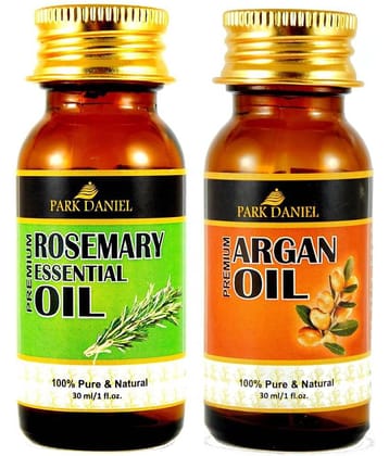 Park Daniel Rosemary Essential oil & Argan Oil 100% Pure & Natural 30 ml Pack of 2