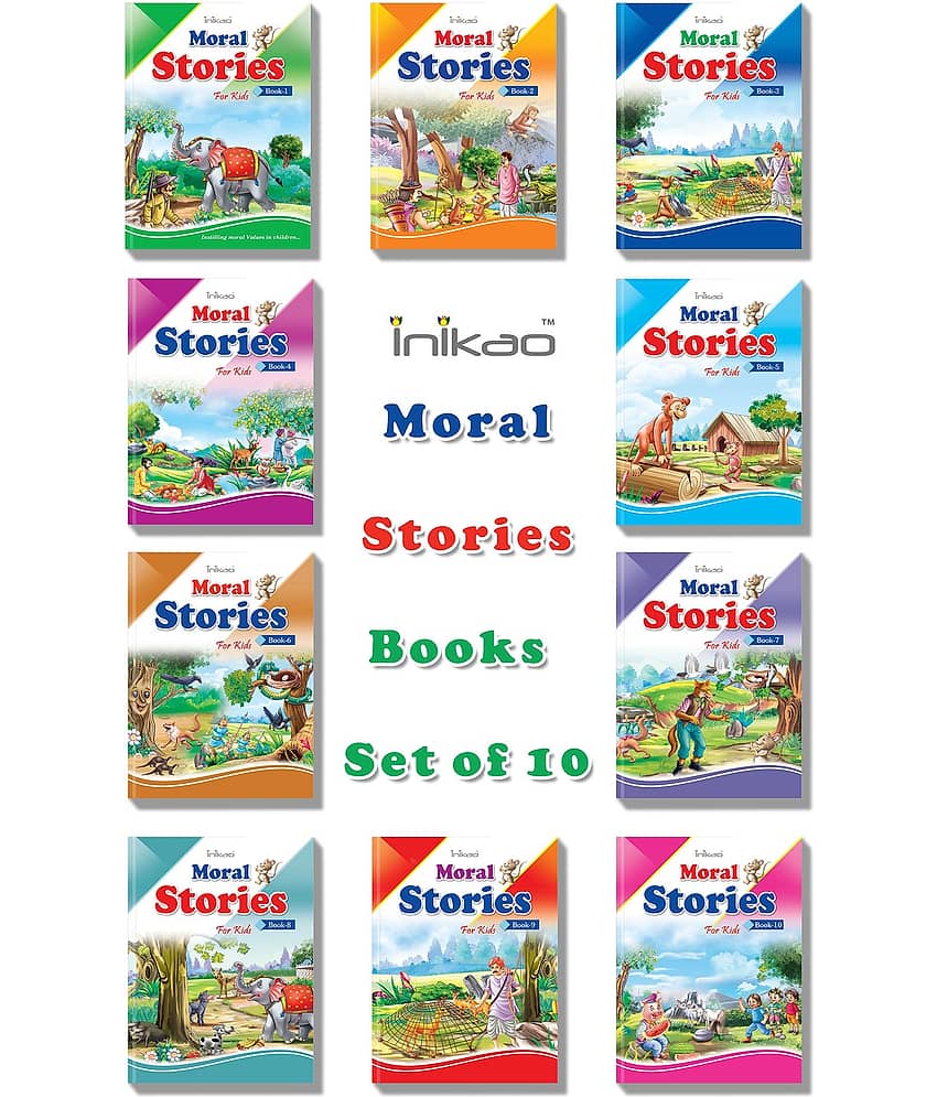 Story Books set of 10 in English with 101 Moral Stories from Inikao