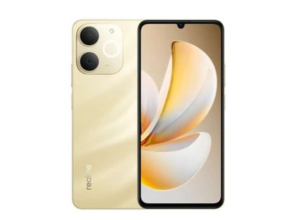 Realme P4 Lite 4G Smartphone, 4GB RAM, 128GB Storage - Beach Gold