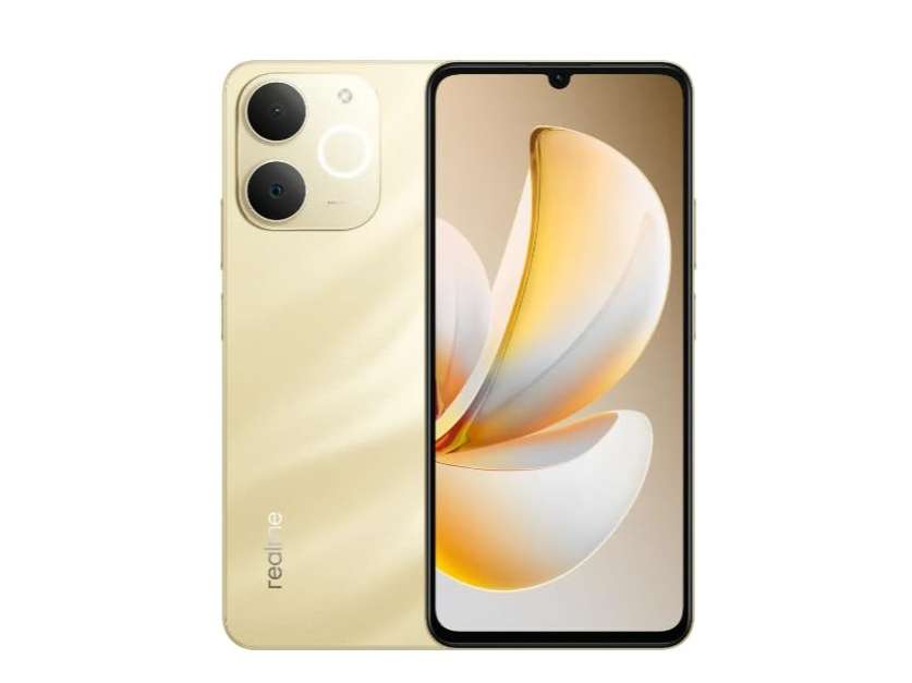 Realme P4 Lite 4G Smartphone, 4GB RAM, 128GB Storage - Beach Gold