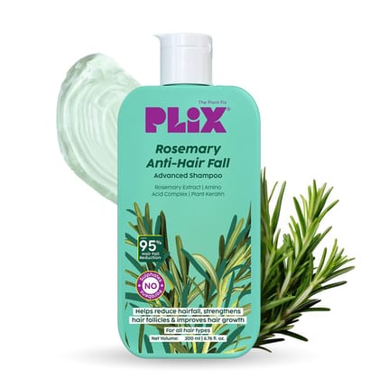 The Plant Fix Plix Rosemary Advanced Anti HairFall Shampoo for Decreases Hair Fall & Breakage - 200 ml | All Hair Types | Men & Women | Sulphate & Paraben Free The Plant Fix Plix Rosemary Advanced Anti HairFall Shampoo for Decreases Hair Fall & Breakage The Plant Fix Plix Rosemary Advanced Anti HairFall Shampoo for Decreases Hair Fall & Breakage - 200 ml | All Hair Types | Men & Women | Sulphate & Paraben Free The Plant Fix Plix Rosemary Advanced Anti HairFall Shampoo for Decreases Hair Fall & Breakage