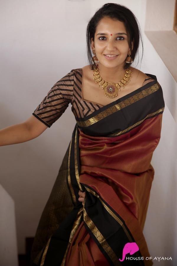 Zari Work Silk Saree With Blouse Piece