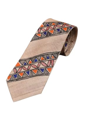 Tisser Madhubani Handpainted Tusser Silk Tie