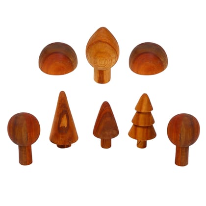 Numobel-Toys-Waldorf-Pretend Play-Trees-Set of 7