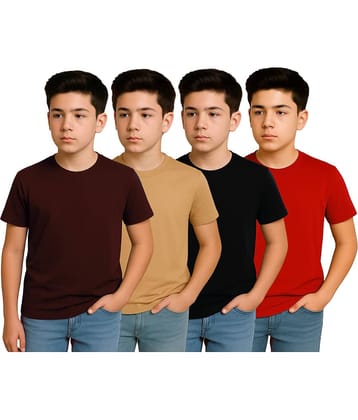 clael Pack of 4 Boys Polyester T-Shirt ( Multicolor 1 )