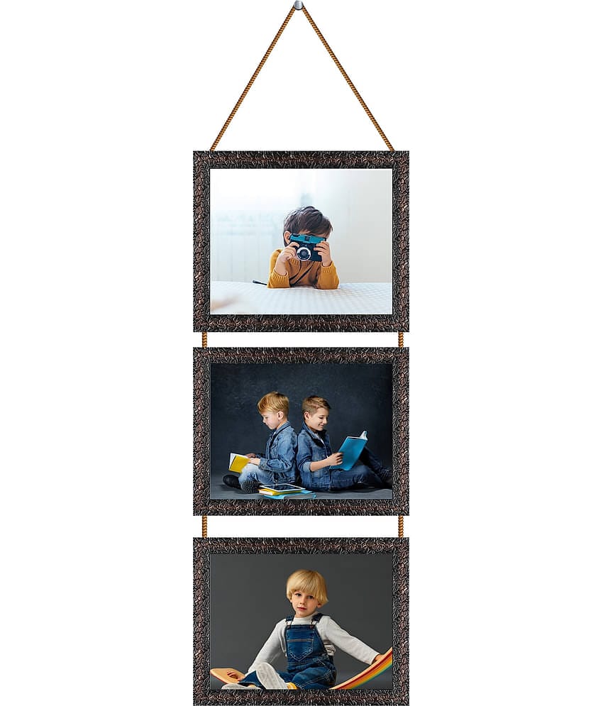 Indianara Wood Brown Photo Frame Sets - Pack of 3