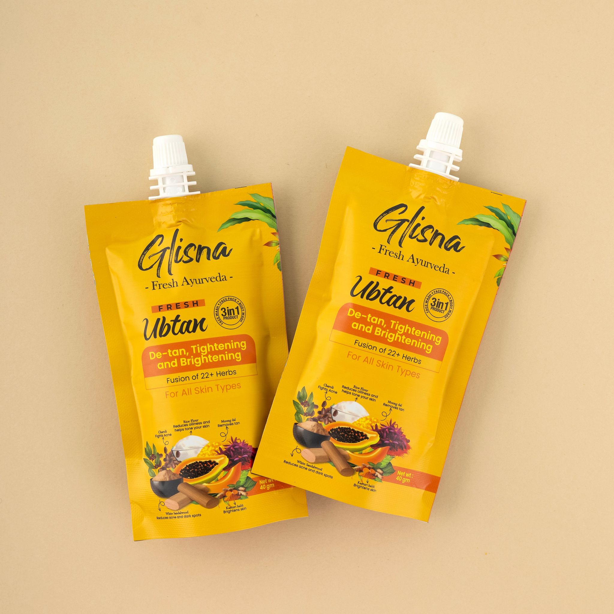 De-Tanning Ubtan-40g x Pack of 2