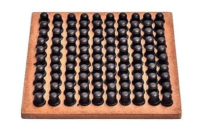 FAIRBIZPS Wooden Peg Board Game with Braille - Educational Toy for Kids Ages 3+ | Multicolored Puzzle for Visually Impaired Learning